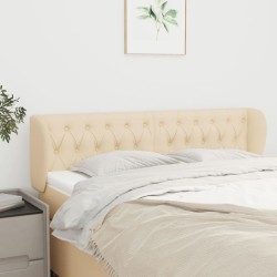 Tête de lit avec oreilles Crème 147x23x78/88 cm Tissu 