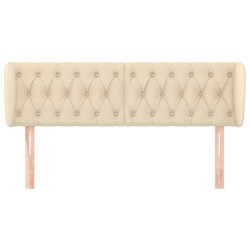 Tête de lit avec oreilles Crème 147x23x78/88 cm Tissu 