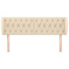 Tête de lit avec oreilles Crème 147x23x78/88 cm Tissu 