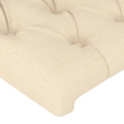 Tête de lit avec oreilles Crème 147x23x78/88 cm Tissu 