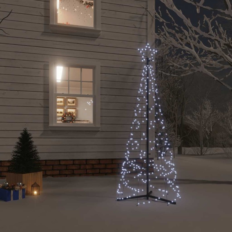 Arbre de Noël cône 200 LED Blanc froid 70x180 cm 