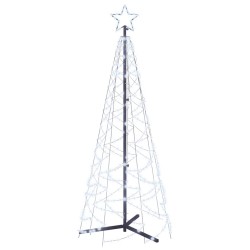 Arbre de Noël cône 200 LED Blanc froid 70x180 cm 