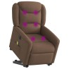Fauteuil inclinable de massage électrique Marron Tissu 