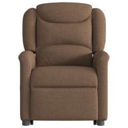 Fauteuil inclinable de massage électrique Marron Tissu 