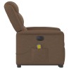 Fauteuil inclinable de massage électrique Marron Tissu 