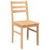 Chaises à manger 2 pcs bois massif caoutchouc 