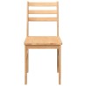 Chaises à manger 2 pcs bois massif caoutchouc 