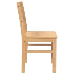 Chaises à manger 2 pcs bois massif caoutchouc 