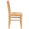 Chaises à manger 2 pcs bois massif caoutchouc 