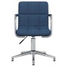 Chaise pivotante de salle à manger Bleu Tissu 