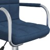 Chaise pivotante de salle à manger Bleu Tissu 