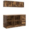 Armoires de garage 6 pcs chêne fumé bois d'ingénierie 