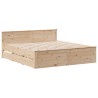 Cadre de lit sans matelas avec tête de lit 180x200 cm bois pin 