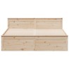 Cadre de lit sans matelas avec tête de lit 180x200 cm bois pin 