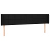 Tête de lit à LED Noir 183x16x78/88 cm Tissu 