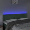 Tête de lit à LED Vert foncé 144x5x78/88 cm Velours 