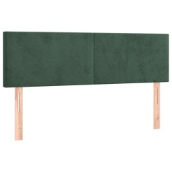 Tête de lit à LED Vert foncé 144x5x78/88 cm Velours 