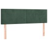 Tête de lit à LED Vert foncé 144x5x78/88 cm Velours 