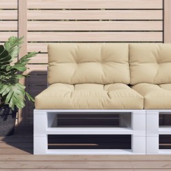 Coussin de palette beige 80x40x12 cm tissu 