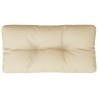 Coussin de palette beige 80x40x12 cm tissu 