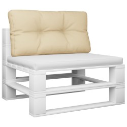 Coussin de palette beige 80x40x12 cm tissu 