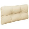 Coussin de palette beige 80x40x12 cm tissu 