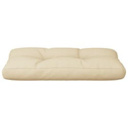 Coussin de palette beige 80x40x12 cm tissu 