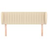 Tête de lit avec oreilles Crème 147x23x78/88 cm Tissu 