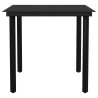 Ensemble à manger de jardin 5 pcs Noir 