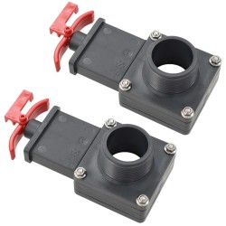 Vanne de portail de piscine 2 pcs 1,5" 
