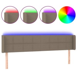 Tête de lit à LED Taupe 163x16x78/88 cm Tissu 