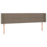 Tête de lit à LED Taupe 163x16x78/88 cm Tissu 