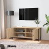 Meuble TV avec portes chêne sonoma 102x35x45 cm bois ingénierie 