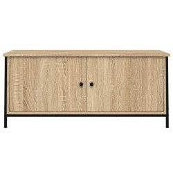Meuble TV avec portes chêne sonoma 102x35x45 cm bois ingénierie 