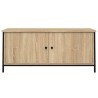 Meuble TV avec portes chêne sonoma 102x35x45 cm bois ingénierie 