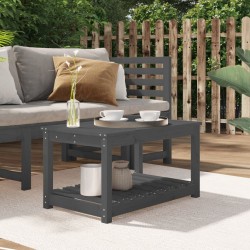 Table de jardin gris 82,5x50,5x45 cm bois massif de pin 