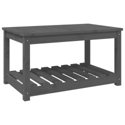 Table de jardin gris 82,5x50,5x45 cm bois massif de pin 