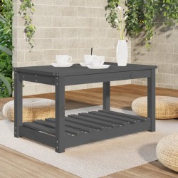Table de jardin gris 82,5x50,5x45 cm bois massif de pin 