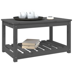 Table de jardin gris 82,5x50,5x45 cm bois massif de pin 