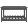 Table de jardin gris 82,5x50,5x45 cm bois massif de pin 