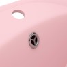 Lavabo ovale de luxe à trop-plein Rose mat 58,5x39 cm Céramique 