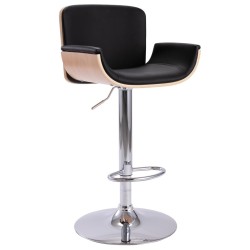 Tabouret de bar Noir Similicuir 