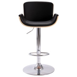 Tabouret de bar Noir Similicuir 