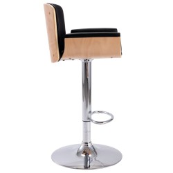 Tabouret de bar Noir Similicuir 