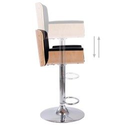 Tabouret de bar Noir Similicuir 