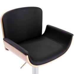Tabouret de bar Noir Similicuir 