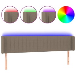 Tête de lit à LED Taupe 163x16x78/88 cm Tissu 