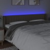 Tête de lit à LED Taupe 163x16x78/88 cm Tissu 