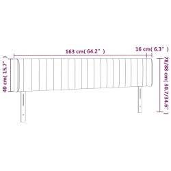 Tête de lit à LED Taupe 163x16x78/88 cm Tissu 