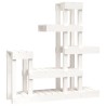 Support à plantes Blanc 92x25x97 cm Bois massif de pin 
